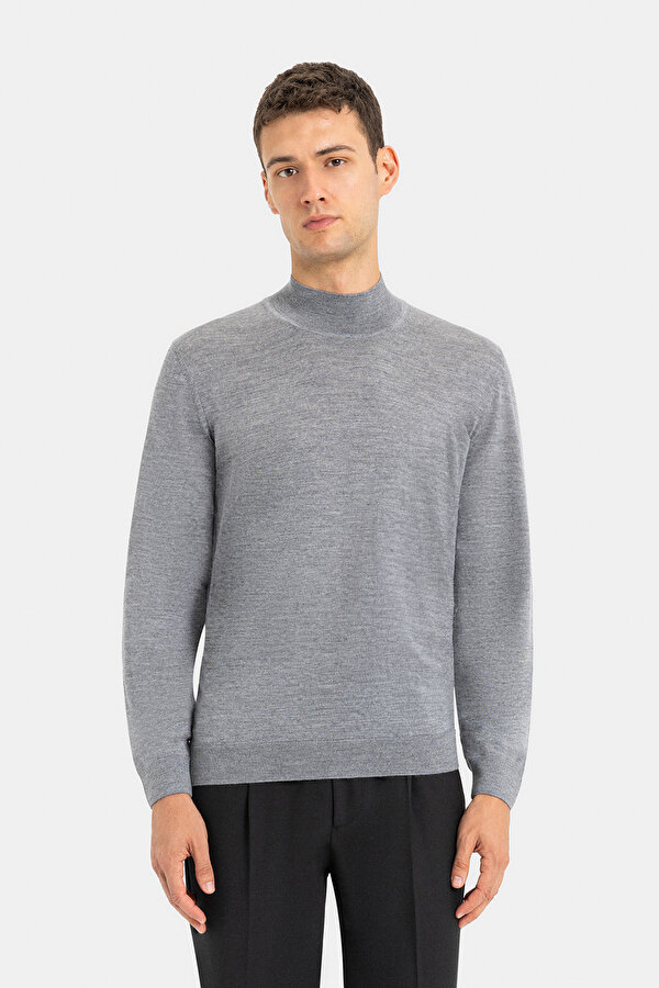 GRAY MELANGE 1/2 TURTLENECK TRICOT